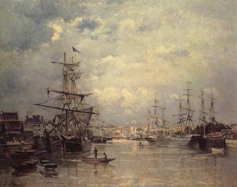 Stanislas lepine The Port of Caen oil painting picture